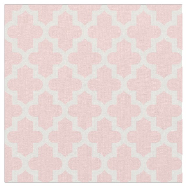 Light Pink Moroccan Print Fabric (Close Up)
