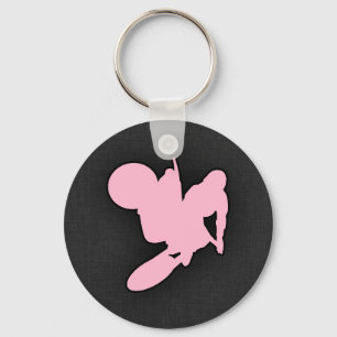 Light Pink Motocross Key Ring