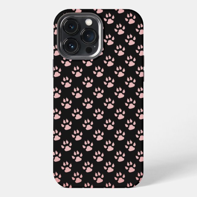 Light Pink Paws Pattern iPhone Case (Back)