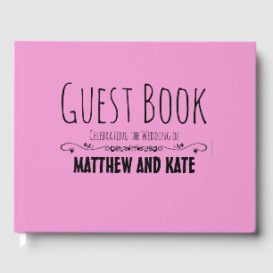 Light Pink Personalised Unique Wedding Guest Book