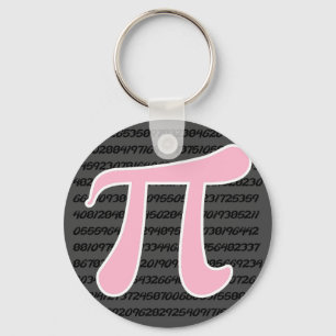 Light Pink Pi Symbol Key Ring