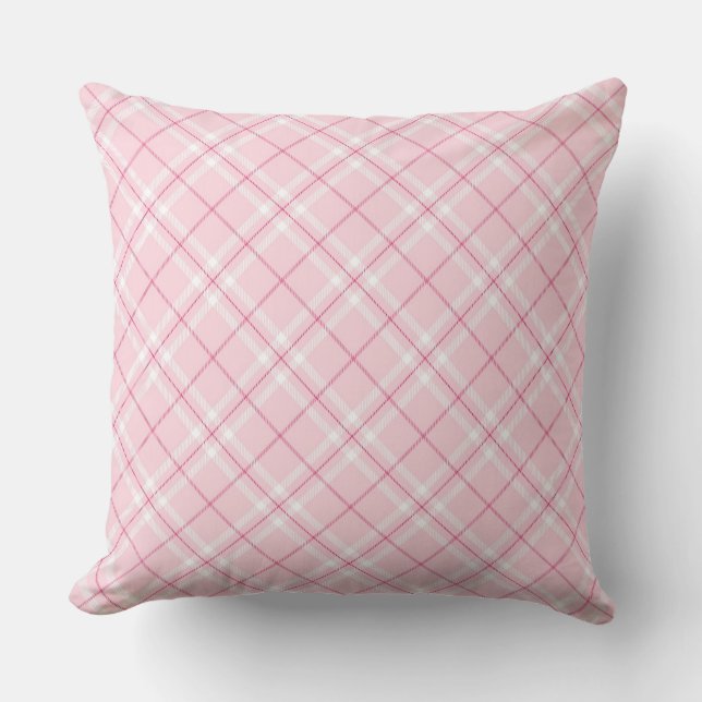 Light Pink Plaid Cushion (Front)