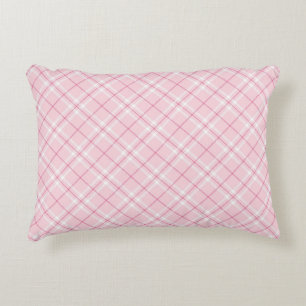 Light Pink Plaid Decorative Cushion