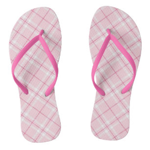 Light Pink Plaid Jandals