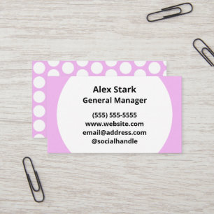 Light Pink Polka Dot Business Cards