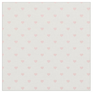 Light Pink Polka Dot Hearts Fabric