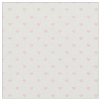 Light Pink Polka Dot Hearts Fabric