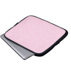 light pink polka dot laptop sleeve
