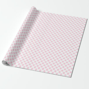 Light Pink Polka Dot on White Wrapping Paper