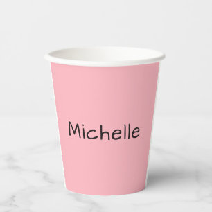 Light Pink Professional Unique Casual Handwriting Paper Cups