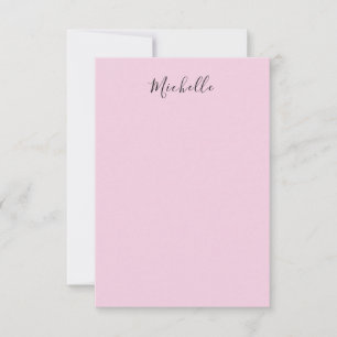 Light Pink Professional Unique Classic Handwriting Card
