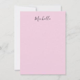 Light Pink Professional Unique Classic Handwriting Card