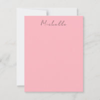 Light Pink Professional Unique Classic Handwriting
