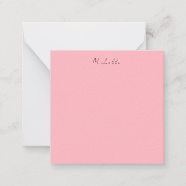 Light Pink Professional Unique Classic Handwriting Card (Front)