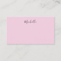 Light Pink Professional Unique Classic Handwriting
