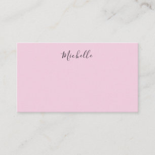 Light Pink Professional Unique Classic Handwriting Enclosure Card