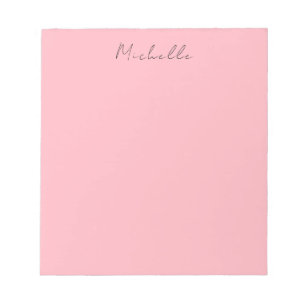 Light Pink Professional Unique Classic Handwriting Notepad