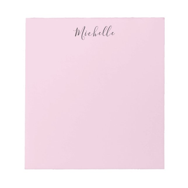 Light Pink Professional Unique Classic Handwriting Notepad (Front)