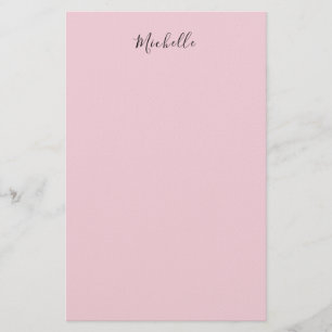 Light Pink Professional Unique Classic Handwriting Stationery