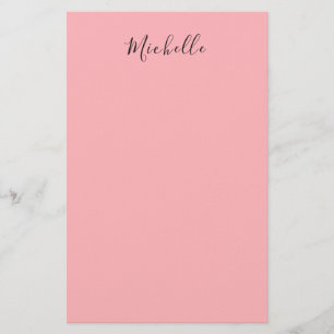 Light Pink Professional Unique Classic Handwriting Stationery