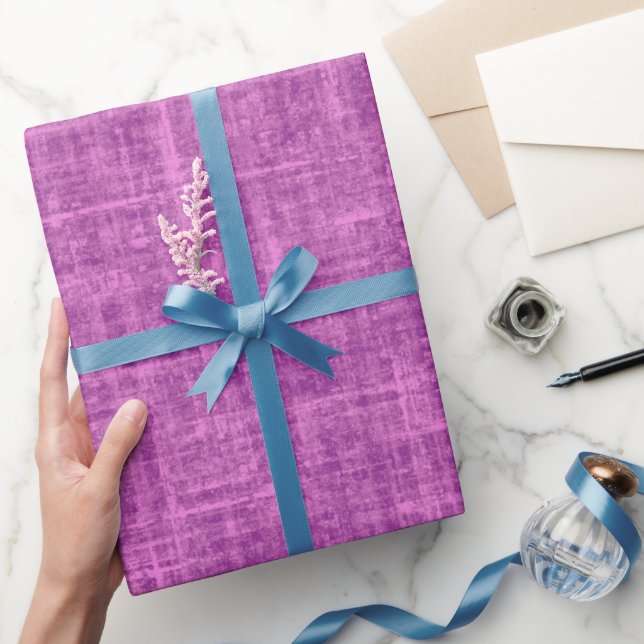 Light Pink Purple Linen Wrapping Paper (Gifting)