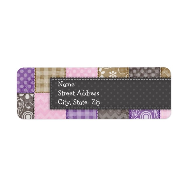 Light Pink, Purple, & Taupe Quilted Look (Front)