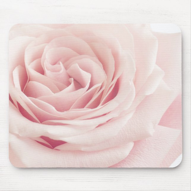 Light Pink Rose Flower - Roses Flowers Floral Mouse Pad (Front)