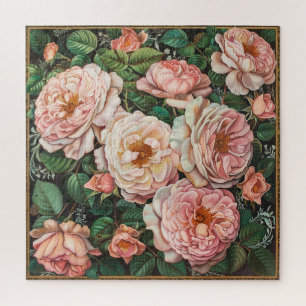 Light Pink Roses Jigsaw Puzzle