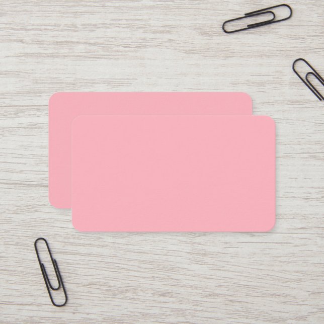 Light Pink Rounded Business Card (Front/Back In Situ)
