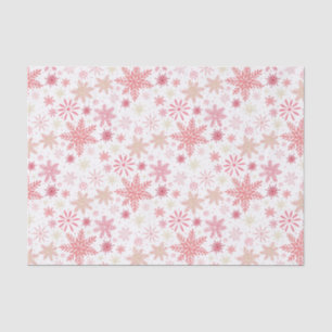 Light Pink Snowflakes Christmas Tissue Paper
