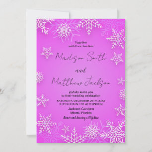 Light Pink Snows Wedding Invitations