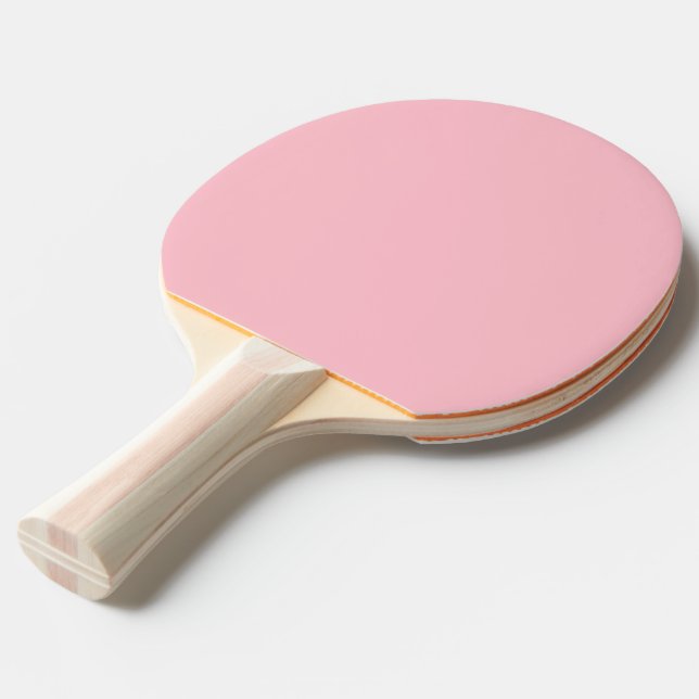 Light Pink Solid Colour Girly Pastel Ping Pong Paddle (Back Angle)