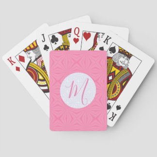 Light Pink Squiggly Squares Classic Playing Cards