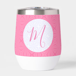Light Pink Squiggly Squares Personalised Initial