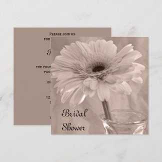 Light Pink Tinted Daisy Bridal Shower Invitation