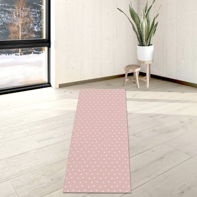 Light Pink Triangles Pattern Yoga Mat (Creator Uploaded)