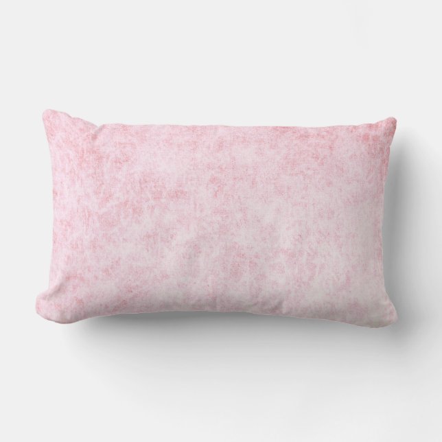 Light Pink velvet texture print Lumbar Cushion (Front)