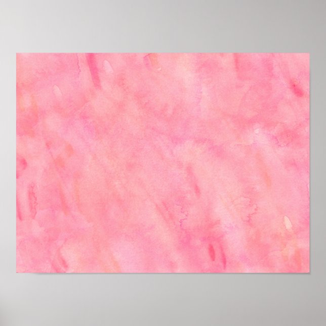 Light Pink Watercolor Texture Pattern Background Poster (Front)