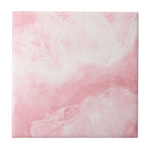 Light Pink White Marble Print Tile