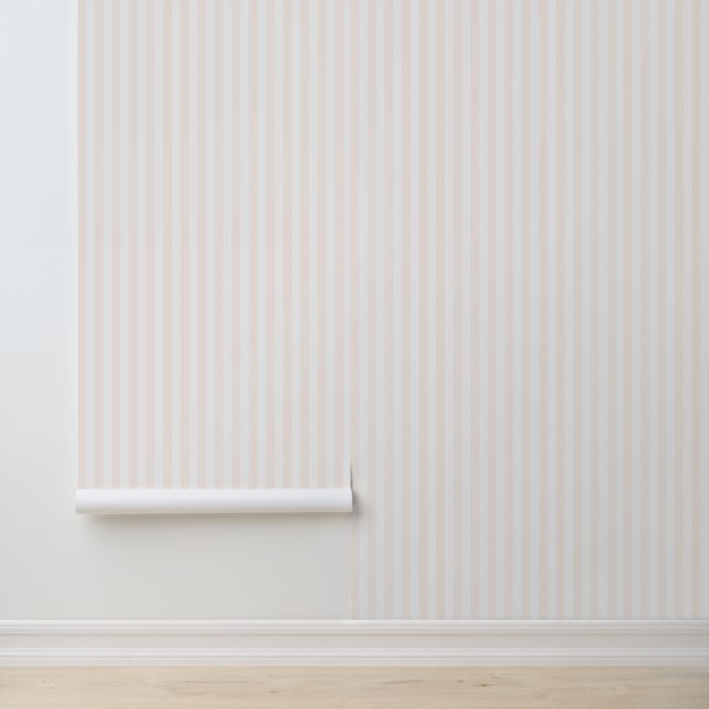 light pink/white striped  wallpaper (Application)