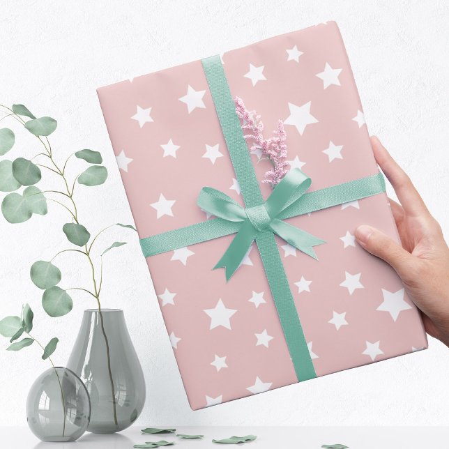 Light Pink With Star Pattern Wrapping Paper (Creator Uploaded)