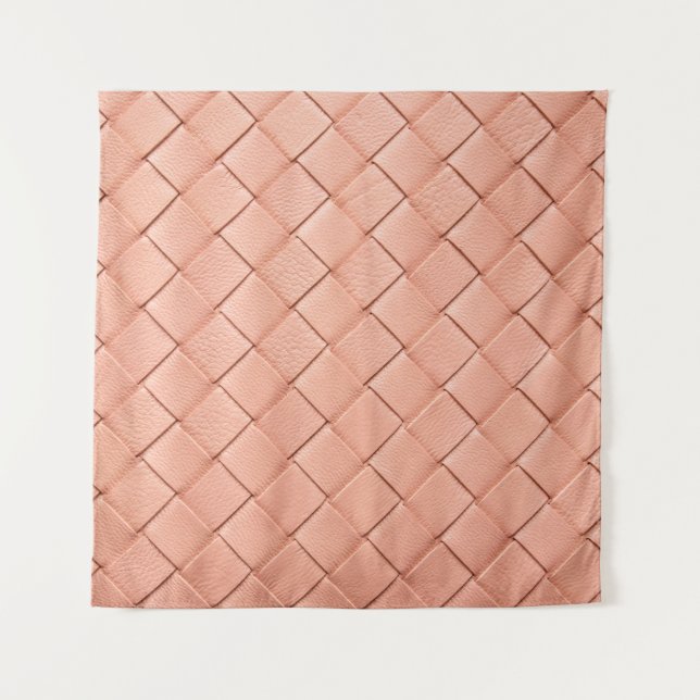 Light pink woven leather texture tapestry (Front)