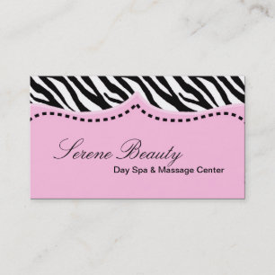 Light Pink Zebra Print Animal Patter Business Card
