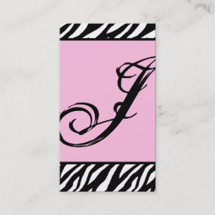 Light Pink Zebra Print Pattern Business Card