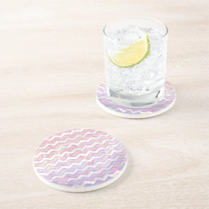 Light Pink Zig Zag Pattern Coaster