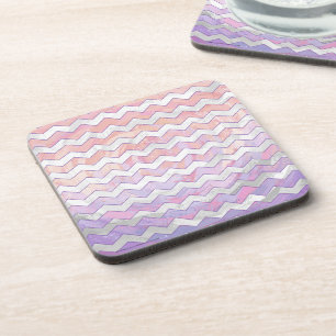 Light Pink Zig Zag Pattern Coaster