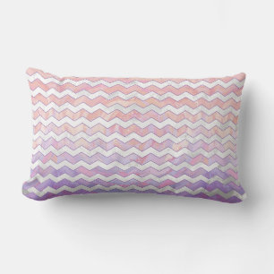 Light Pink Zig Zag Pattern Lumbar Cushion