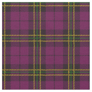 Light plum plaid - yellow, green black stripe fabric