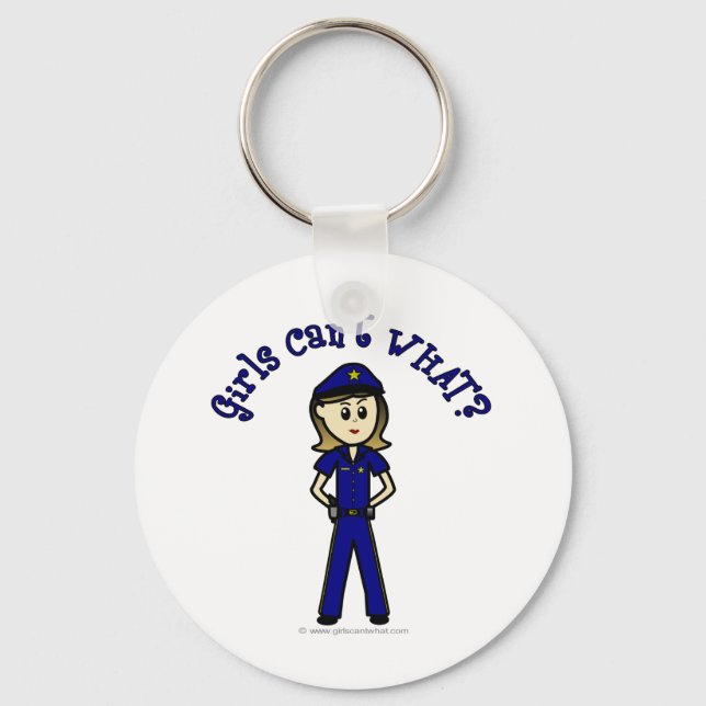 Light Police Officer Key Ring (Front)