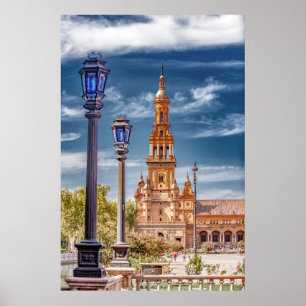 Light Posts at Plaza de Espana Poster